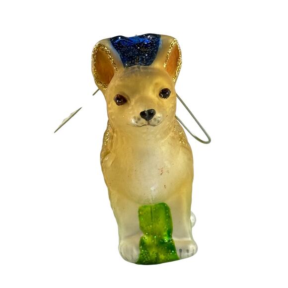 Vintage Old World Christmas Chihuahua Glass Ornament 2008 - Picture 12 of 16